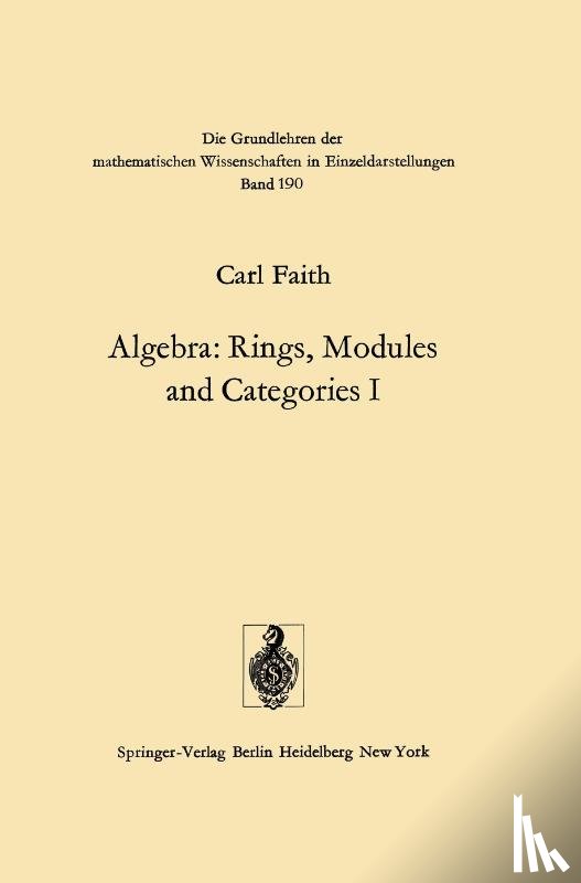 Faith, Carl - Algebra