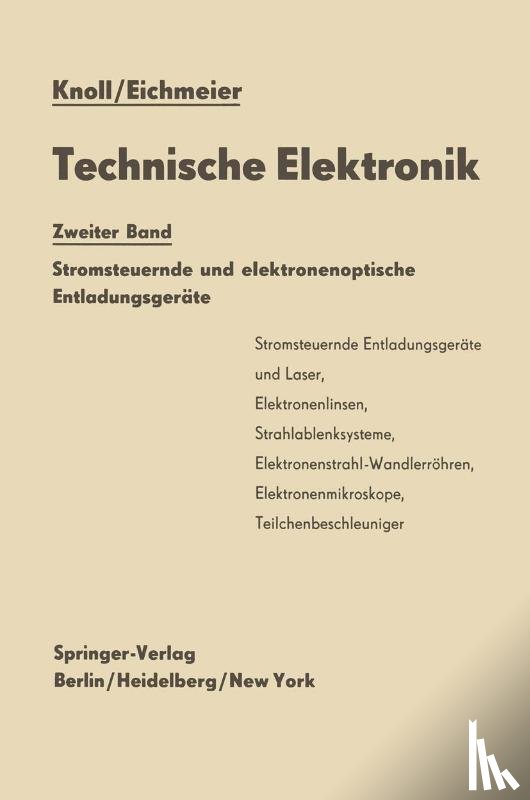 Eichmeier, Joseph, Knoll, Max - Technische Elektronik