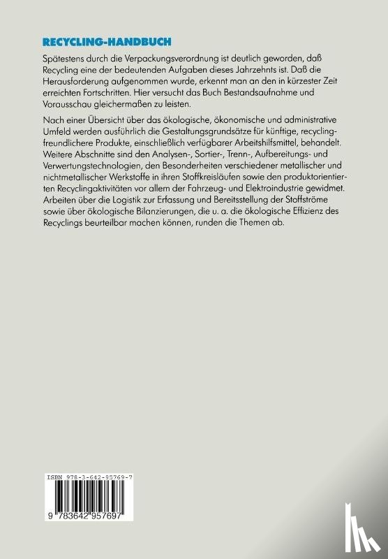 Werner Nickel - Recycling-Handbuch