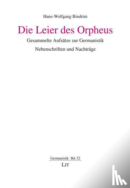 Bindrim, Hans-Wolfgang - Die Leier des Orpheus