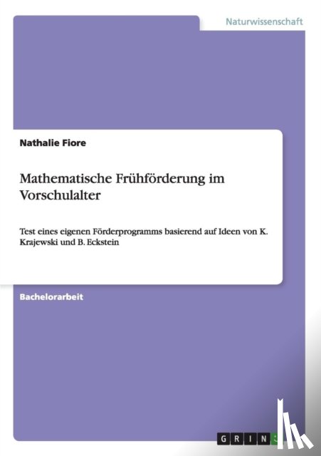 Fiore, Nathalie - Mathematische Fruhfoerderung im Vorschulalter