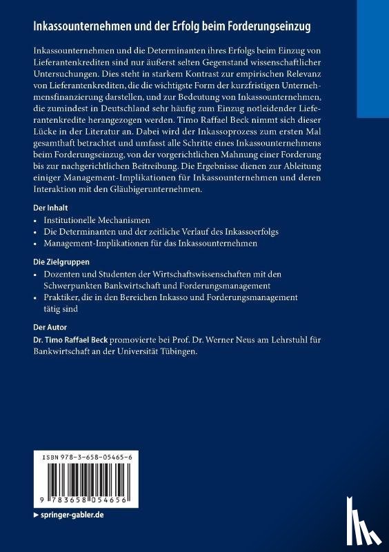 Beck, Timo Raffael - Inkassounternehmen und der Erfolg beim Forderungseinzug