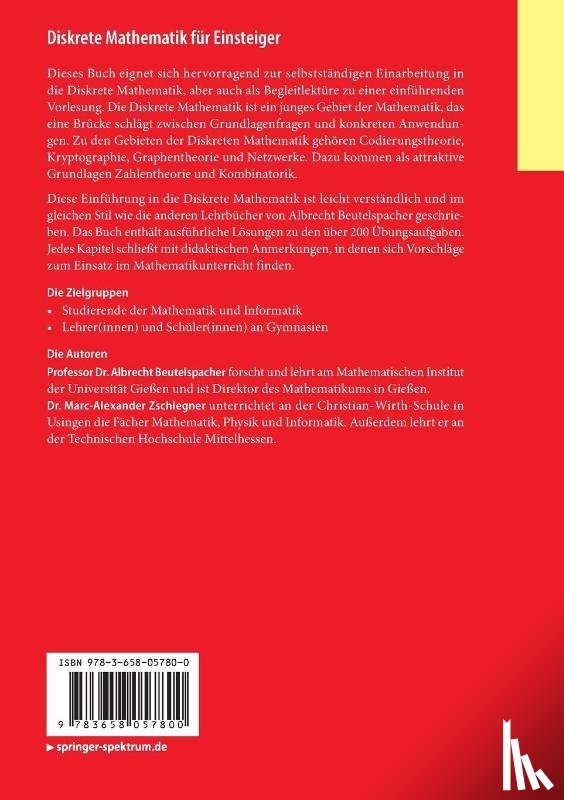 Beutelspacher, Albrecht, Zschiegner, Marc-Alexander - Diskrete Mathematik fur Einsteiger