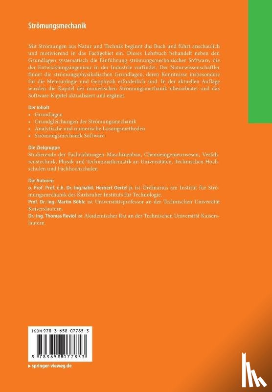 Oertel jr., Herbert, Boehle, Martin, Reviol, Thomas - Stroemungsmechanik