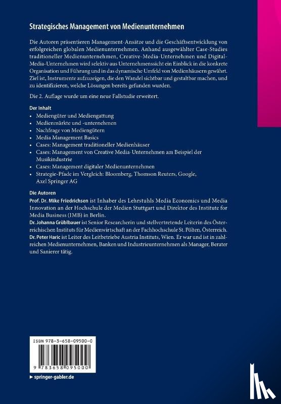 Friedrichsen, Mike, Grublbauer, Johanna, Haric, Peter - Strategisches Management von Medienunternehmen