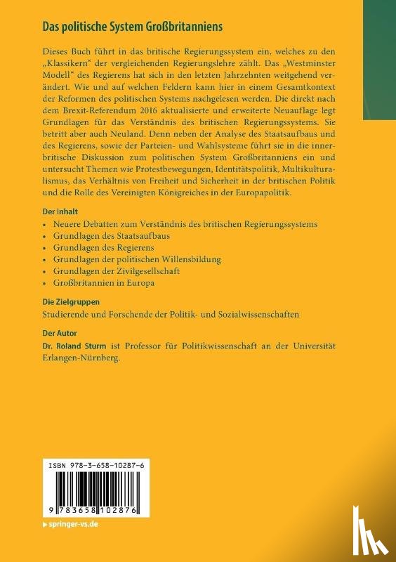 Sturm, Roland - Das politische System Großbritanniens