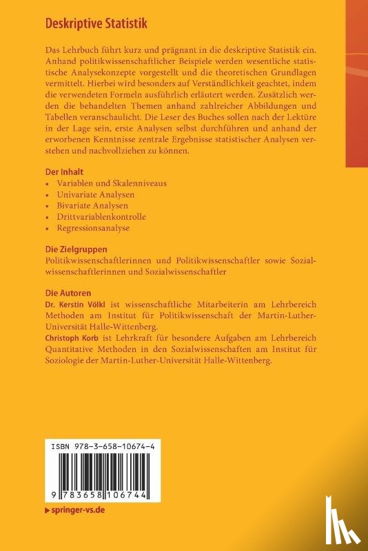 Voelkl, Kerstin, Korb, Christoph - Deskriptive Statistik