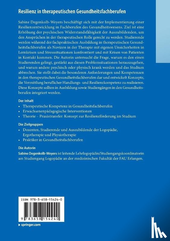 Degenkolb-Weyers, Sabine - Resilienz in Therapeutischen Gesundheitsfachberufen