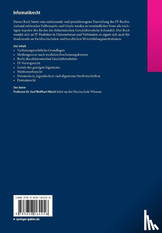 Nitsch, Karl Wolfhart - Informatikrecht