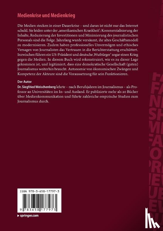 Weischenberg, Siegfried - Medienkrise und Medienkrieg