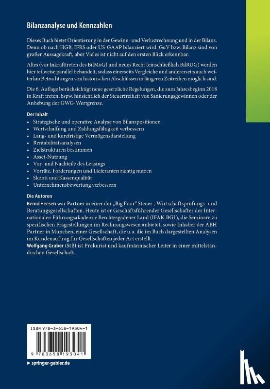 Heesen, Bernd, Gruber, Wolfgang - Bilanzanalyse und Kennzahlen
