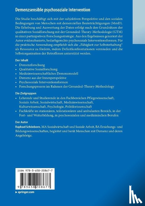 Schoenborn, Raphael - Demenzsensible Psychosoziale Intervention