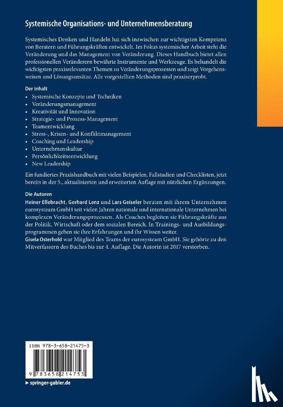 Ellebracht, Heiner, Lenz, Gerhard, Geiseler, Lars, Osterhold, Gisela - Systemische Organisations- und Unternehmensberatung