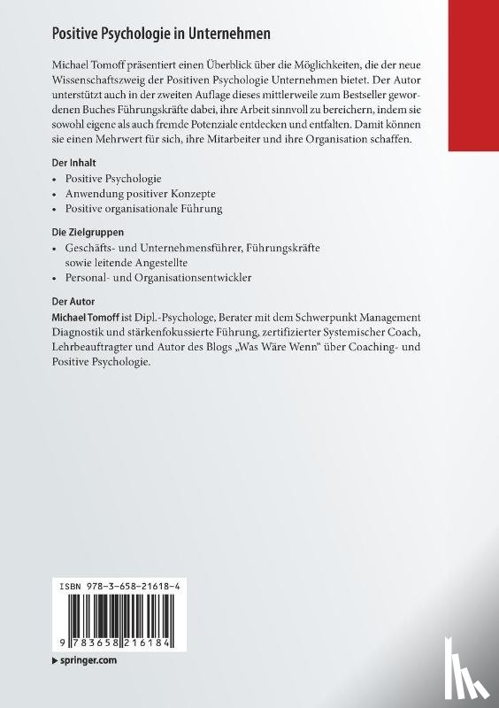 Tomoff, Michael - Positive Psychologie in Unternehmen