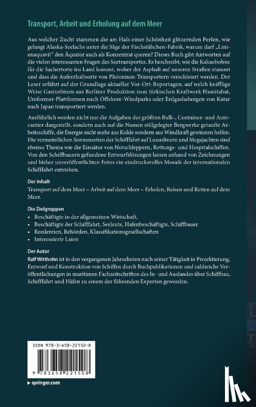 Witthohn, Ralf - Transport, Arbeit Und Erholung Auf Dem Meer