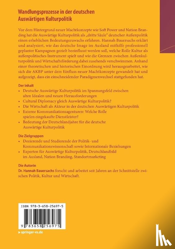 Hannah Bauersachs - Wandlungsprozesse in Der Deutschen Auswartigen Kulturpolitik