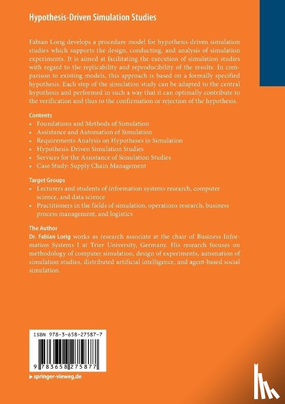 Lorig, Fabian - Hypothesis-Driven Simulation Studies