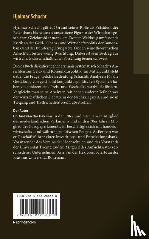 Van Der Hek, Arie - Hjalmar Schacht