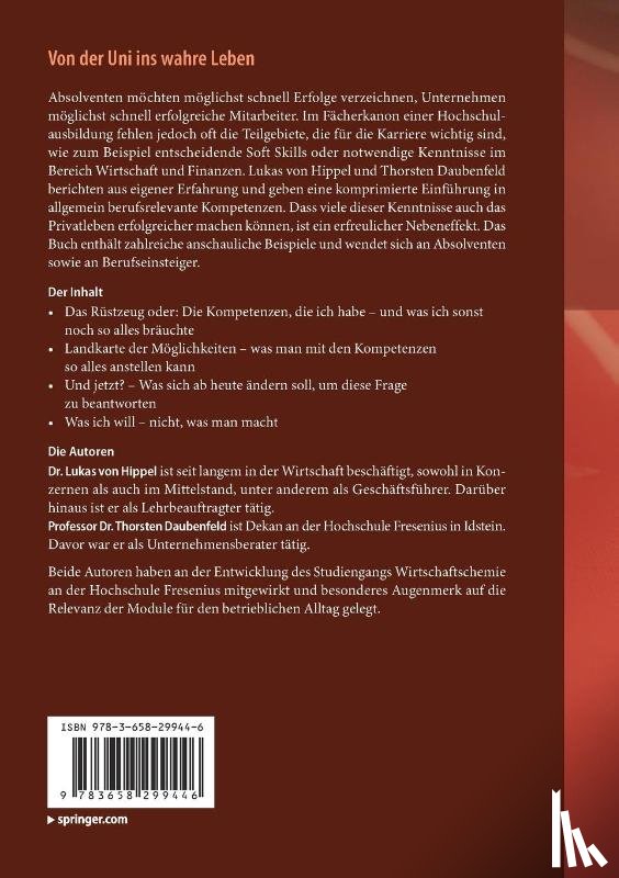 von Hippel, Lukas, Daubenfeld, Thorsten - Von der Uni ins wahre Leben