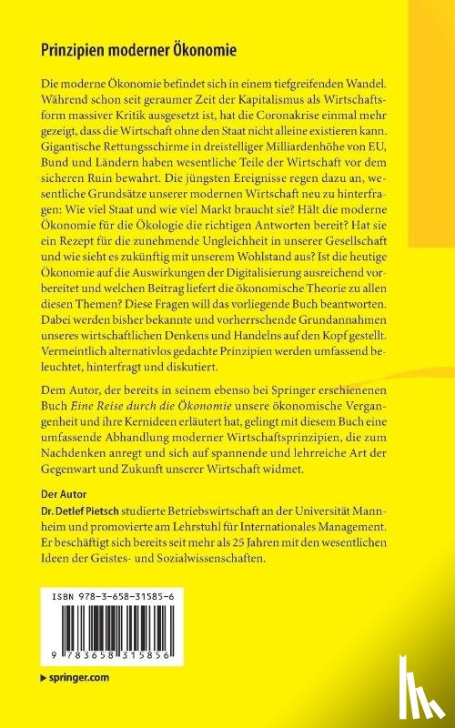 Pietsch, Detlef - Prinzipien moderner Okonomie