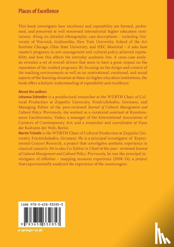 Trondle, Martin, Schindler, Johanna - Places of Excellence