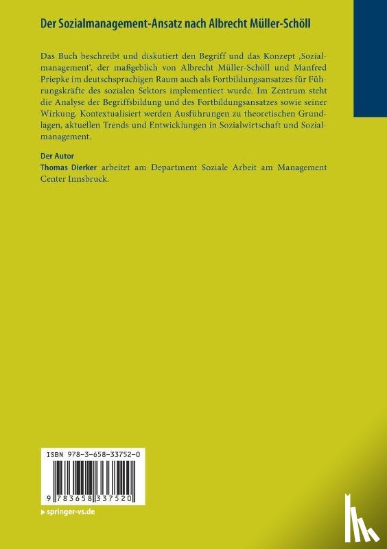 Dierker, Thomas - Der Sozialmanagement-Ansatz Nach Albrecht Muller-Schoell