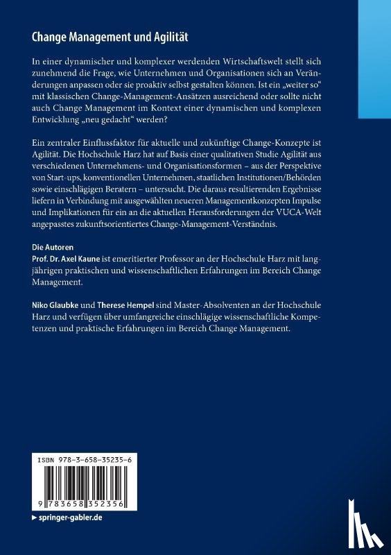 Kaune, Axel, Glaubke, Niko, Hempel, Therese - Change Management und Agilitat