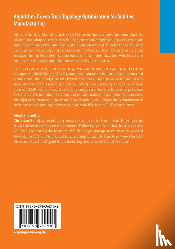 Reintjes, Christian - Algorithm-Driven Truss Topology Optimization for Additive Manufacturing