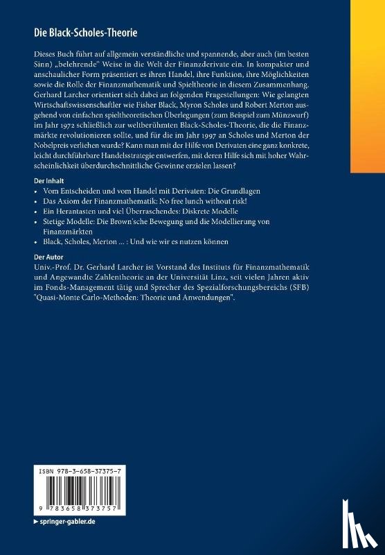 Larcher, Gerhard - Die Black-Scholes-Theorie