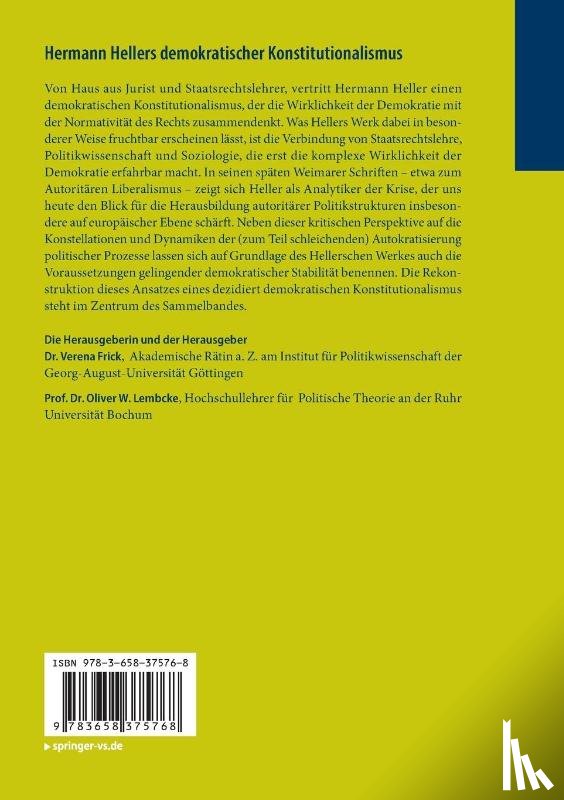  - Hermann Hellers demokratischer Konstitutionalismus