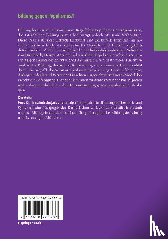 Stojanov, Krassimir - Bildung gegen Populismus?!