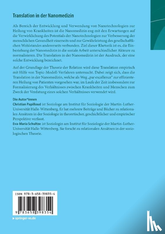 Papilloud, Christian, Schultze, Eva-Maria - Translation in der Nanomedizin