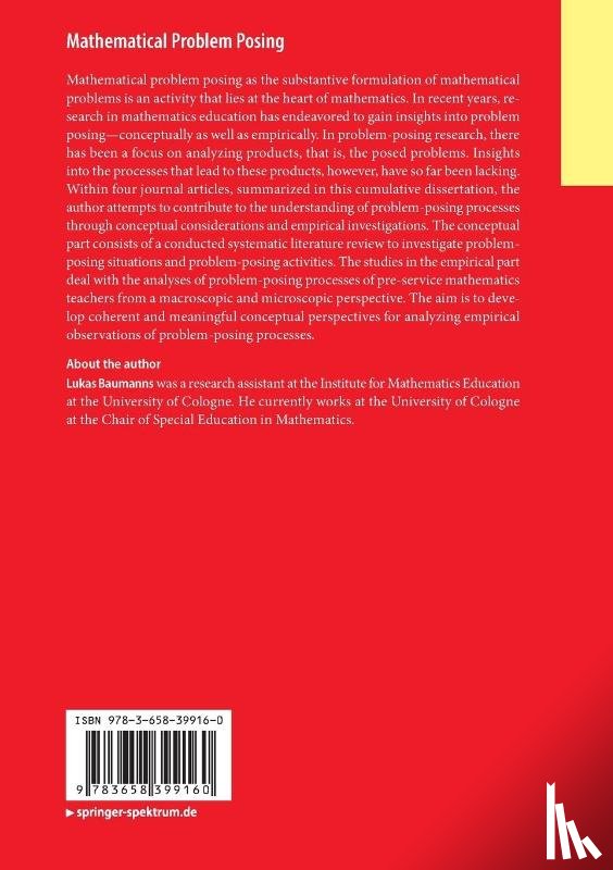 Baumanns, Lukas - Mathematical Problem Posing