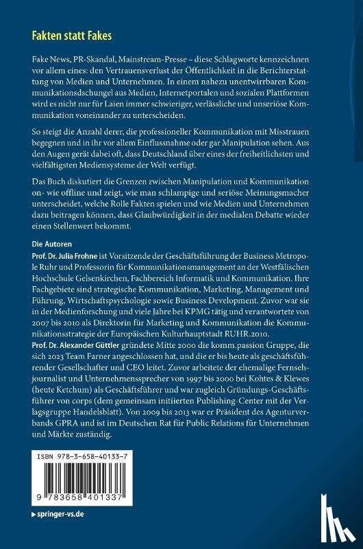 Frohne, Julia, Guttler, Alexander - Fakten statt Fakes