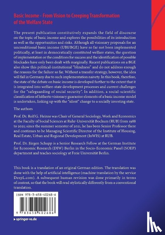 Heinze, Rolf G., Schupp, Jurgen - Basic Income - From Vision to Creeping Transformation of the Welfare State