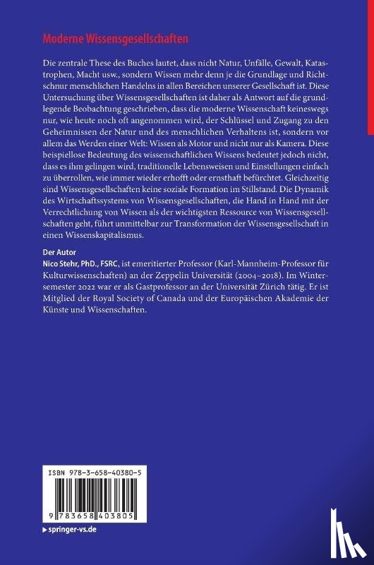 Stehr, Nico - Moderne Wissensgesellschaften