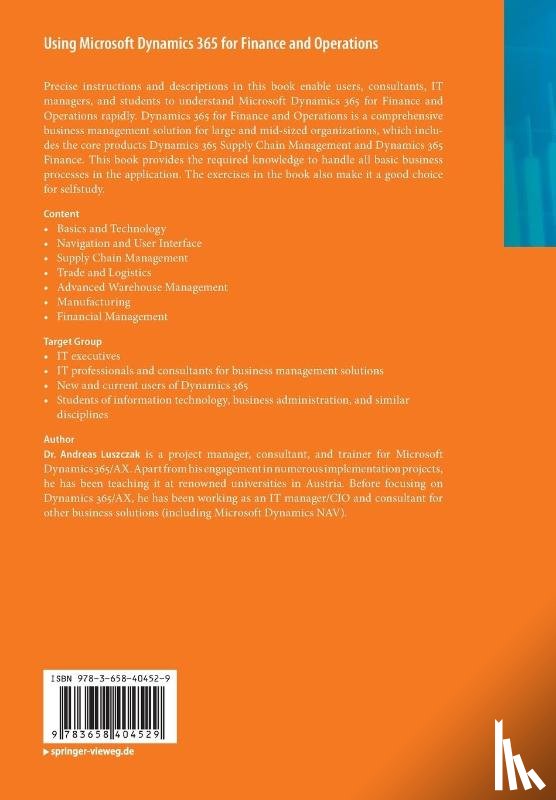 Luszczak, Andreas - Using Microsoft Dynamics 365 for Finance and Operations