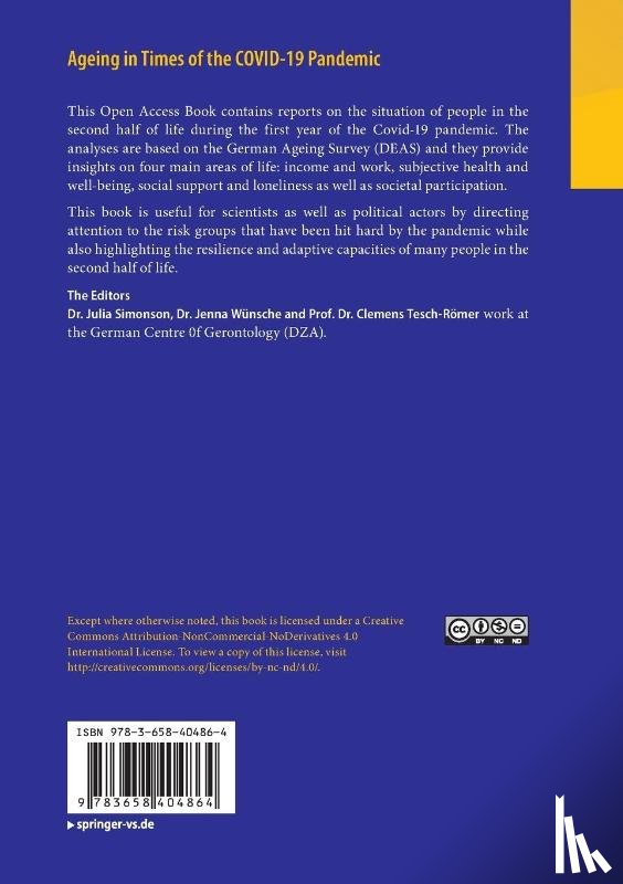  - Ageing in Times of the COVID-19 Pandemic