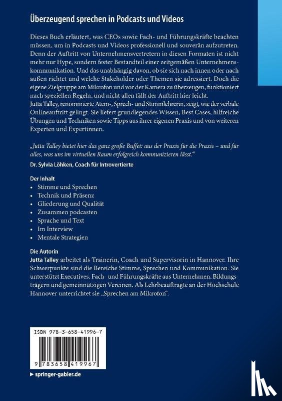 Talley, Jutta - Uberzeugend sprechen in Podcasts und Videos