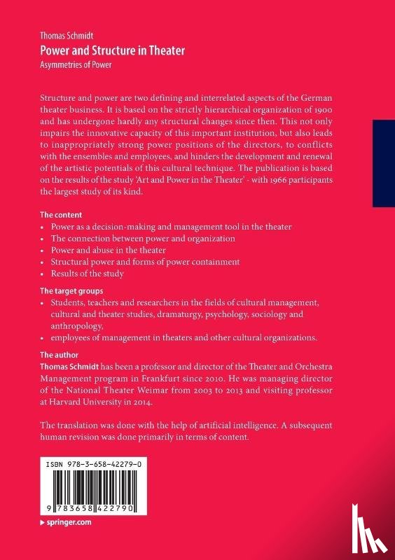 Schmidt, Thomas - Power and Structure in Theater