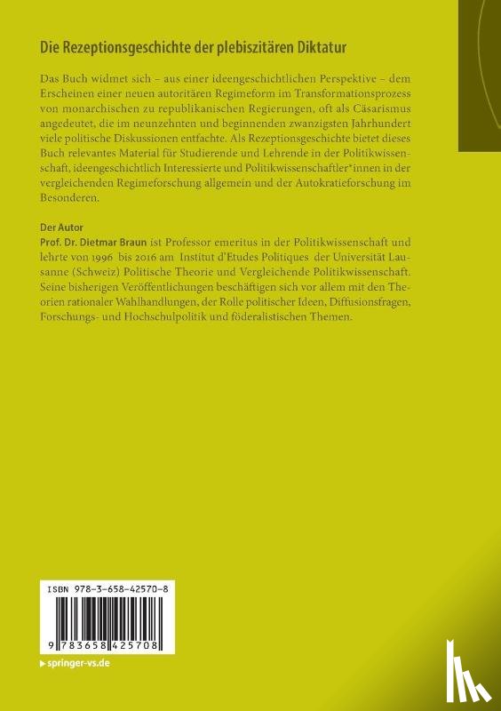 Braun, Dietmar - Die Rezeptionsgeschichte der plebiszitären Diktatur