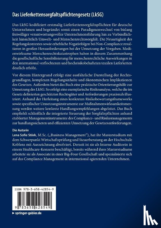 Stork, Lena Sofie - Das Lieferkettensorgfaltspflichtengesetz (LkSG)