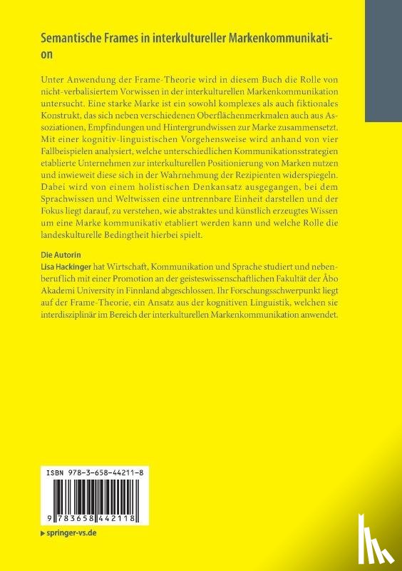Hackinger, Lisa - Semantische Frames in interkultureller Markenkommunikation