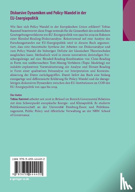 Rammel, Tobias - Diskursive Dynamiken und Policy-Wandel in der EU-Energiepolitik