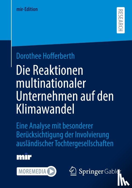 Hofferberth, Dorothee - Die Reaktionen multinationaler Unternehmen auf den Klimawandel