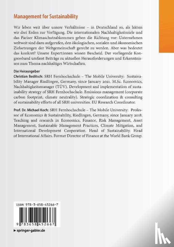  - Management for Sustainability