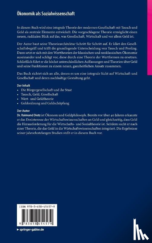 Dietz, Raimund - Ökonomik als Sozialwissenschaft