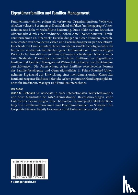 Tietmann, Jakob M. - Eigentümerfamilien und Familien-Management