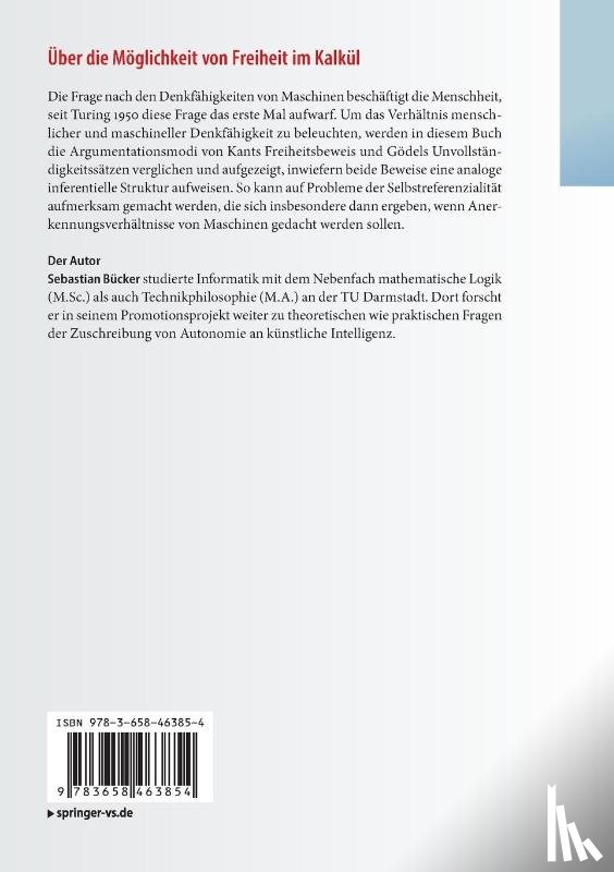 Bucker, Sebastian - Uber die Moglichkeit von Freiheit im Kalkul