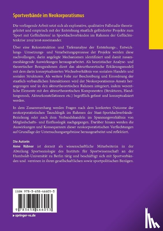 Rubner, Anne - Sportverbande im Neokorporatismus